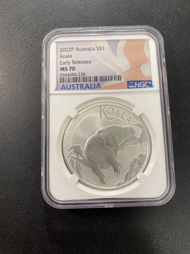 2022 P AUSTRALIA KOALA  NGC MS-70 - UNCIRCULATED - 1 OZ SILVER - CERTIFIED - $1