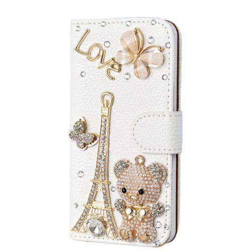 For iPhone 16 Pro Max 1415 Luxury Bling Diamond Leather Flip Wallet Case Cover - Picture 12 of 14