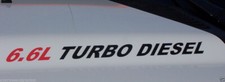 2pcs 6.6l Turbo Diesel - Hood Or Side Stickers Decals Great For Truck