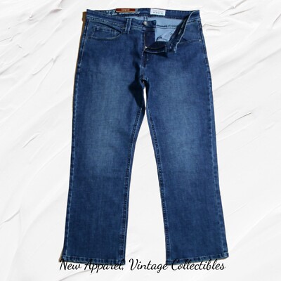 TK Axel Men's Straight Fit Slim-Bootcut Jeans, Mid-Rise Stretch