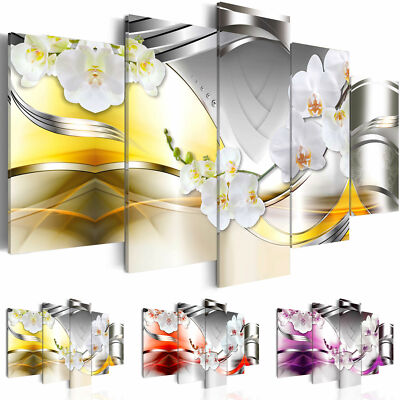 FLOWERS ABSTRACT Canvas Wall Art Image Photo Print b-A-0186-b-n