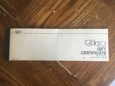 Vintage 1980s Aico Forms Gift Certificate Book 