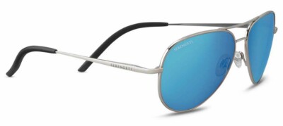 Serengeti CARRARA SMALL Silver / Polarized 555nm Blue Sunglasses