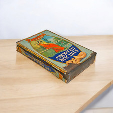 Vintage Old Antique Rare Renown's Assorted Biscuits Tin Box, Collectible