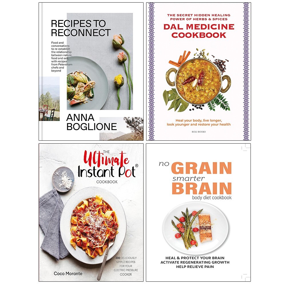 Recipes to Reconnect (HB),Ultimate Instant,No Grain Smarter,Dal Medicine 4 Books