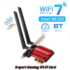 Wi-Fi 7 Bluetooth 5.4 PCI-E Wifi Adapter BE200 Card For Windows 11 PC Desktop