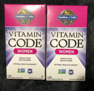 New Lot Of 2 Garden Of Life Vitamin Code Women Multivitamin 2x120 240 12/2025