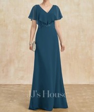 JJ  s House Mother of the Bride A-line Long Dress - Ink Blue Sz 10-12