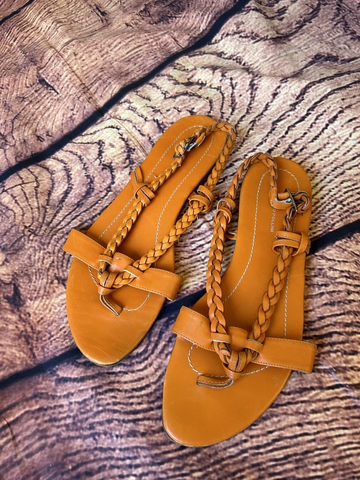 Diapositivas Studio Pollini de cuero naranja talla 39 Foto 4 de 4