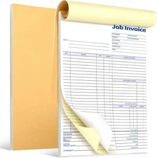 Crtiin 2 Books Contractors Invoice Book Carbonless Forms Receipt Work... 