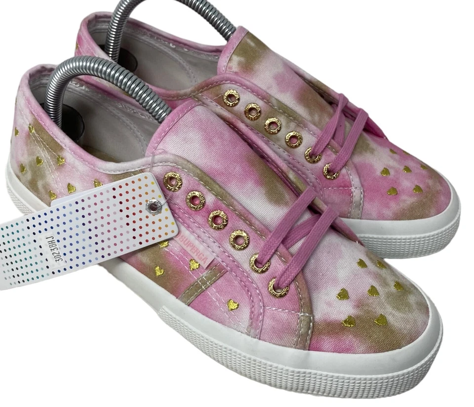 SUPERGA 2750 Rosa Dorado Tie Dye Tenis Zapatos Para Mujer 39.5 EU 8.5 US NUEVO Foto 3 de 4