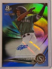 2022 Bowman Platinum Top Prospects #TOP-77 GEORGE FELIZ Auto  Mariners  2/150