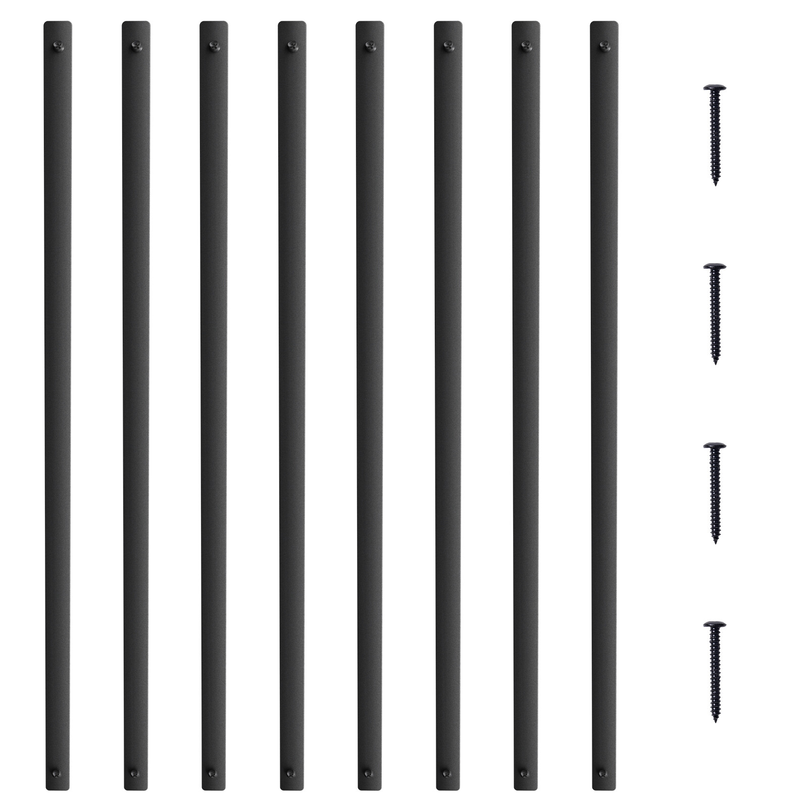 Balustres escalier métal VEVOR 750x25 mm lot 51 barreaux aluminium noir garde-corps