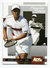 2005 Ace Signature -  Hyung-Talk Lee 54/100 Parallel Limited Tennis Card #84