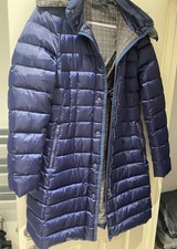At.p.co Long Blue Down Padded Coat Xl Uk 14 - 16 Bnwot