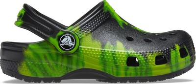 Crocs Kids  Classic Tie-Dye Graphic Clog 205441-0GU schwarz-grün Gr.23-39