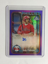 DEVIN SALTIBAN 2024 TOPPS PRO DEBUT AUTO PURPLE FOIL /299 PHILLIES