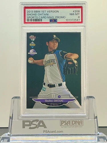 SHOHEI OHTANI 2013BBM 1ST VERSION SPORTS CARD PROMO#208 ROOKIE CARD!PSA8!
