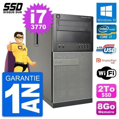 Tour PC ASUS I7-3770, 8 Go RAM, 128 Go SSD, Bon état
