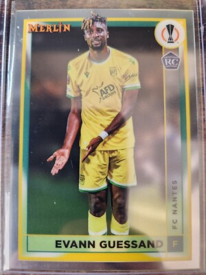 2022-23 Topps Merlin Chrome Evann Guessand Rookie RC #110 FC Nantes | eBay