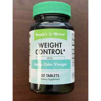 Lot Of 4 People's Choice Weight Control Tablets Apple Cider Vinegar 30 Tablets 