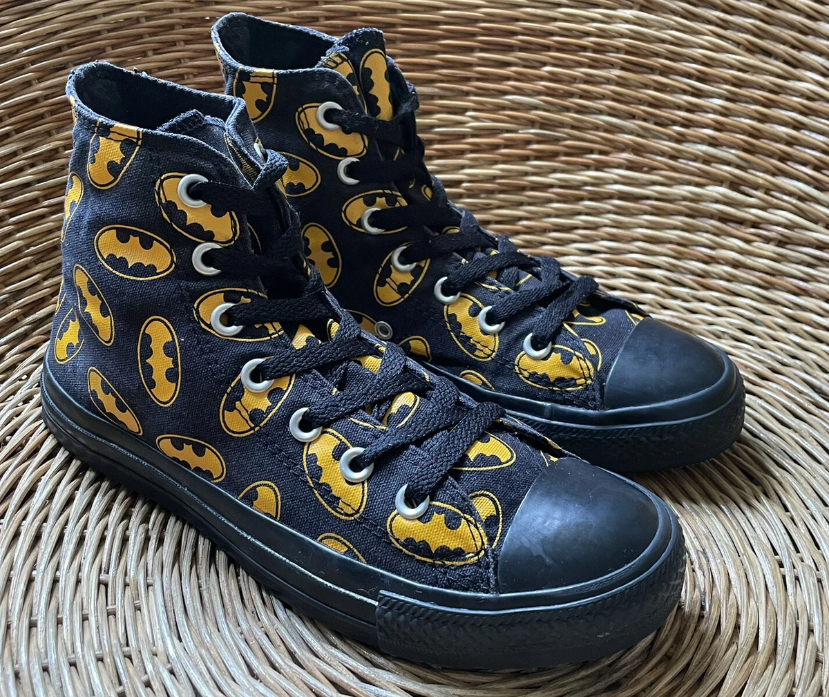 Converse All Star Batman DC Comics Womens Mens Yellow Black Trainers UK 6 EU 39