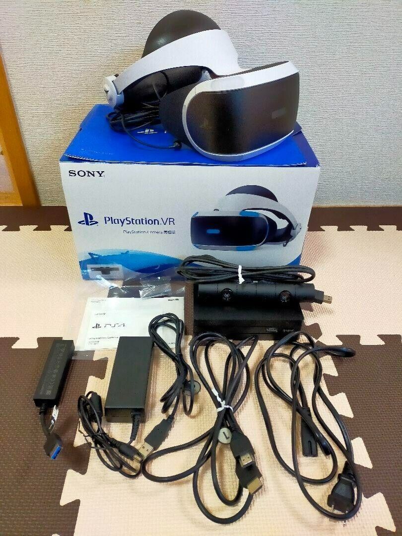 Sony PlayStation VR PS4 Virtual Reality Headset PSVR Used With Box Camera