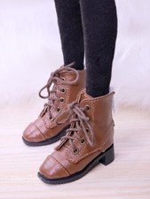Shoes for 1/4 BJD Dollfie Male/Female Doll Fashion Leather Boots Lace Up Buckles