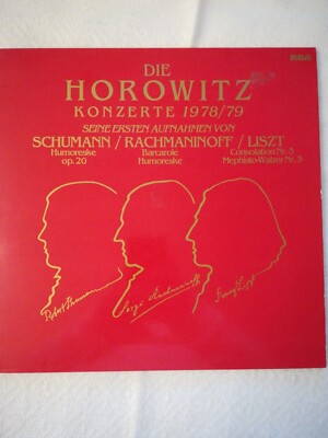 Die Horowitz Konzerte 1978/79 Schumann Rachmaninoff Liszt Vinyl LP nm