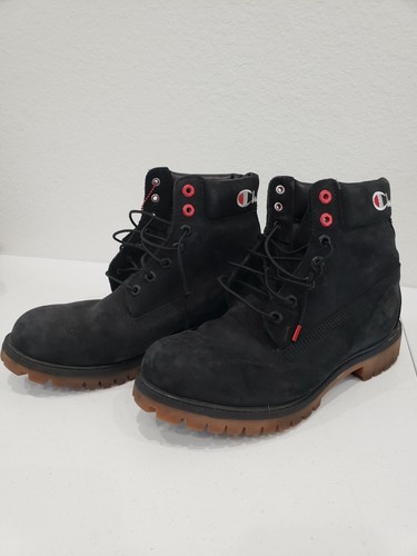 timberland x champion Black boots Size 