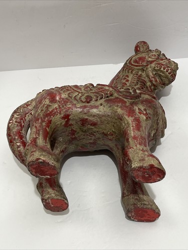 Antique Asian Bali Red Ceramic Sumatran Horse Temple Sculpture equestrian Statue - Picture 8 of 11