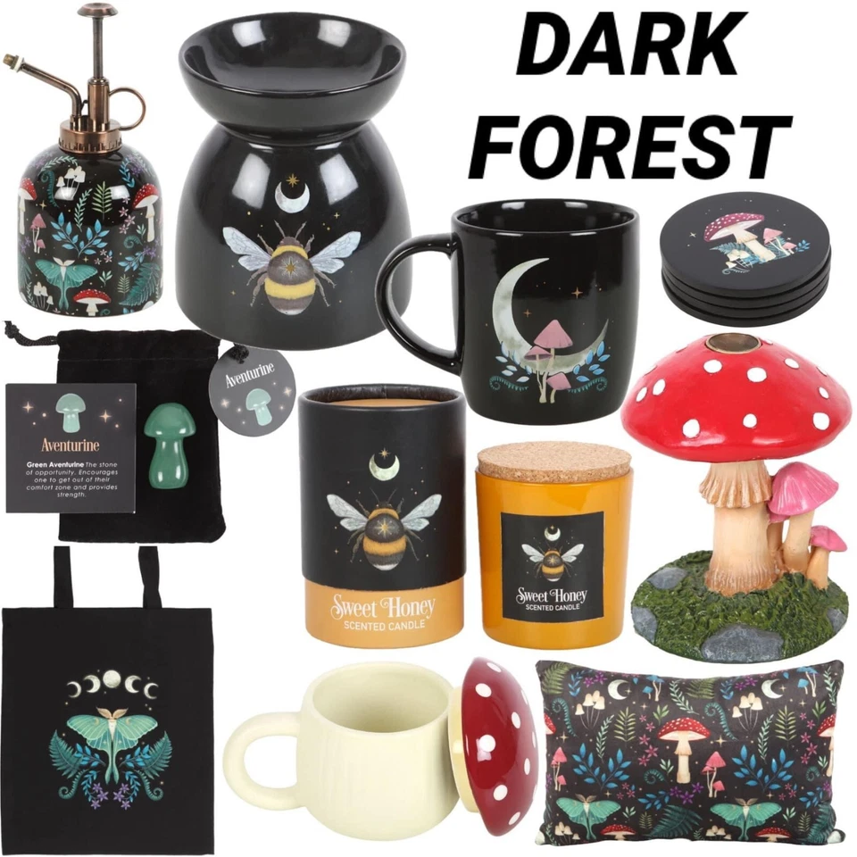 Dark Forest Mystical Witch Gothic Floral Collection Fall Mushroom Gift Cup Mug