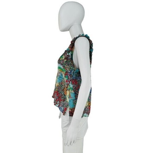 Cartolina Nantucket NEW Exclusive Portofino Print Amanda Colorful Top Size S - Picture 4 of 7