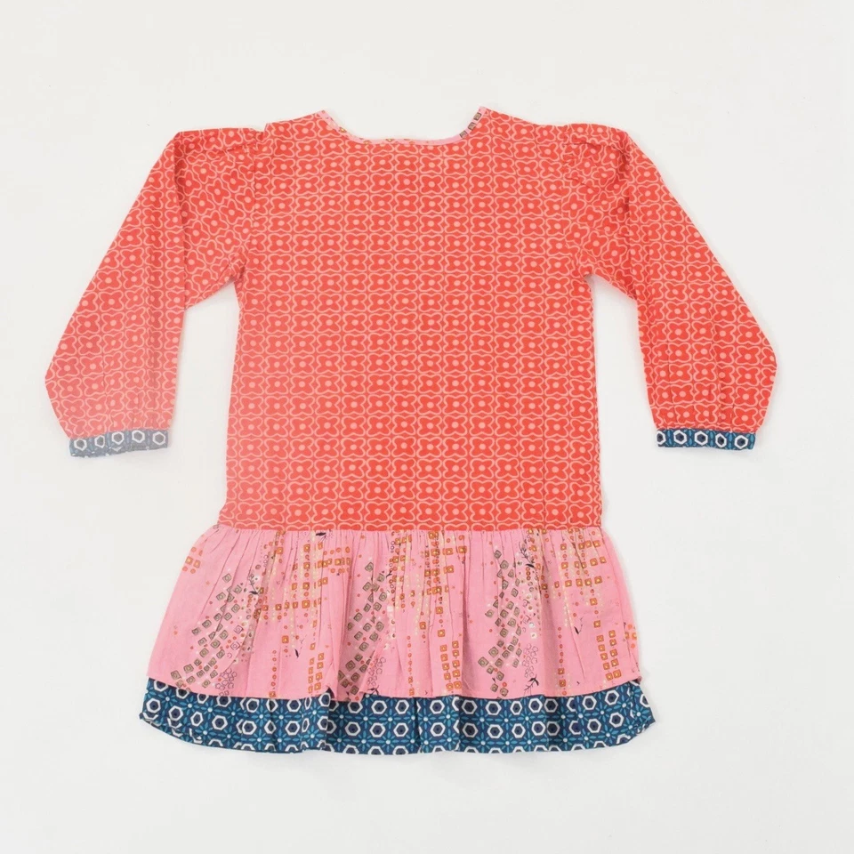 Mimi & Maggie девочки платье 6 X розовый богемное длинным рукавом Summer Shift новый с Ярлыками - Изображение 4 из 4