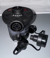 Intex Quick-Fill Air Pump 68638E Portable Indoor Outdoor W/Nozzle Batteries Req