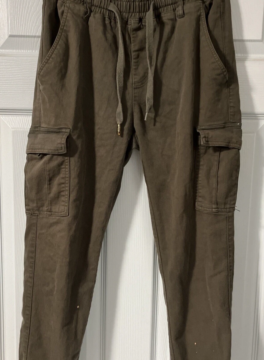Riflessi Womens Waist tie Cargo Pants Size Medium Green