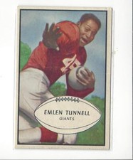 1953 Bowman #53 Emlen Tunnell Giants SP - EX