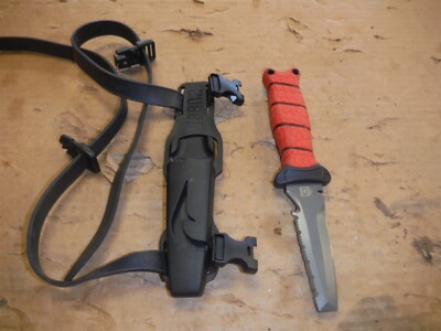 Bubba Blade Scout 4'' Blunt Knife With Sheath Great For Scuba Divers *Knives