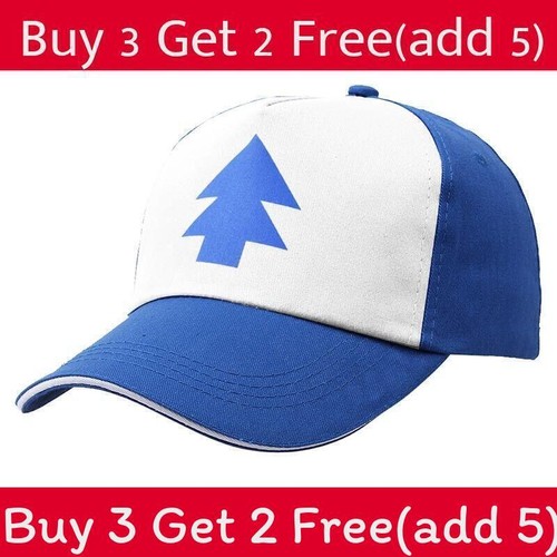 Gravity Falls Baseball Cap Hip Hop Dipper Pines Blue Pine Tree Symbol