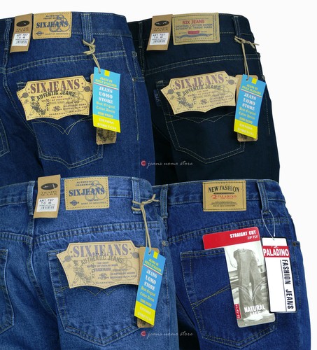 Jeans uomo pantaloni 5 tasche regular fit cotone denim pesante tg 46/64 |  eBay