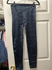 Spanx Look at Me Now Seamless Leggings Deep Blue Tie-Dye - Size XL