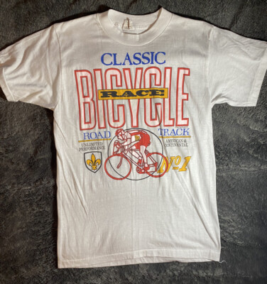Vintage SUN SPORTSWEAR Classic Race Bicycle Road Track Cycling T Shirt 80s  90s - Main Image
