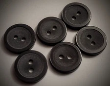5/8" 2-Hole Dark Charcoal Craft/Clothing Buttons