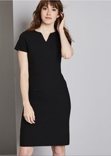 Simon Jersey size 8 black notch neck dress BRAND NEW £68