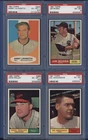 1961 Topps Lot of (4) PSA 6 #226 LAVAGETTO, 367 RIVERA, 397 WOODE & 369 PHILLEY