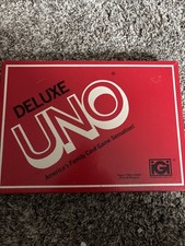 Vintage 1978 Deluxe UNO Card Game Complete Set:108 Cards, Rules, Tray Score Pad