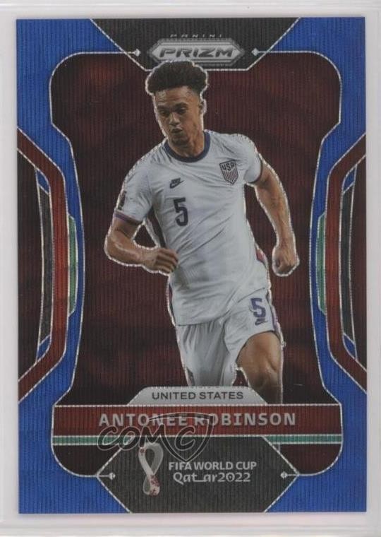 2022 Panini Prizm World Cup Qatar Blue Wave 184/199 Antonee Robinson #199 0c2
