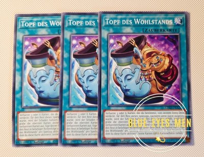 Yugioh! 3x Topf Des Wohlstands Commons NM DE L26D Neu Blitzversand!