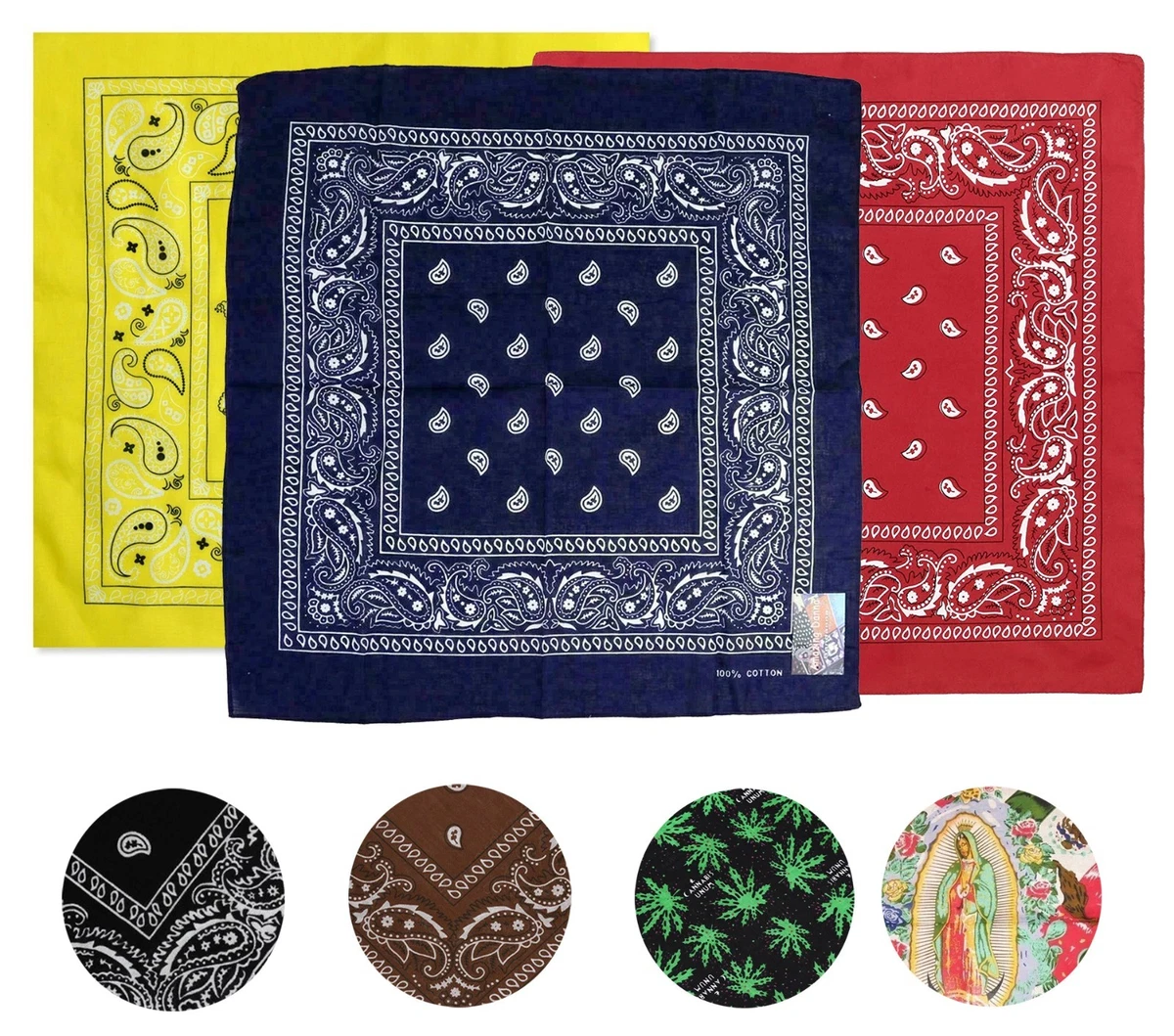 F様オーダー 12 Pack Premium Cotton Head Wrap Scarf Bandana Multiple Colors 22
