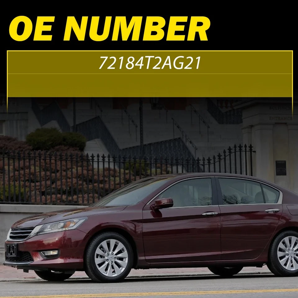 LH Front Driver Door Handle Keyhole Bezel Cover For 13-17 Honda Accord/Pilot B Foto 2 de 4